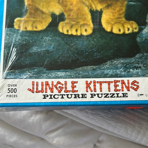 Jungle Kittens Picture Puzzle - 500 Pieces Vintage new in box excellent unopened - Picture 3 of 12